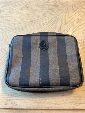 Vintage FENDI Striped Cosmetic/Clutch
